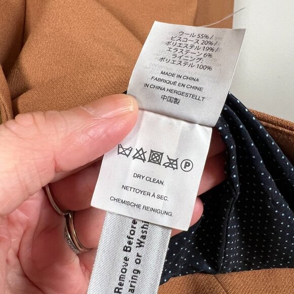 J.Crew Parke Bi Stretch Blazer Jacket Size 2 Camel Brown Career Work Business - Picture 10 of 11